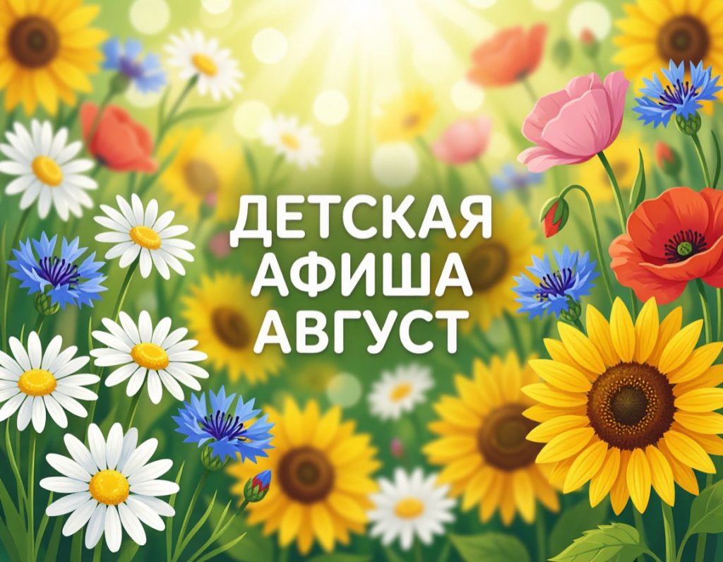 Афиша детских мероприятий на АВГУСТ!
